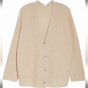 Vince Cream Button-Up Cardigan